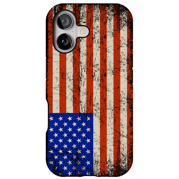 America Flag  Tough Cases For Apple iPhone (17, 16, 15, 14, 13, 12, 11, X, SE, 8, 7/ Air, Plus, Pro, Max, Mini, XR, XS), Print in USA