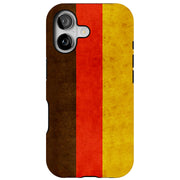 Germany Flag  Tough Cases For Apple iPhone (17, 16, 15, 14, 13, 12, 11, X, SE, 8, 7/ Air, Plus, Pro, Max, Mini, XR, XS), Print in USA