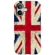 Old UK Flag Tough Cases For Apple iPhone (17, 16, 15, 14, 13, 12, 11, X, SE, 8, 7/ Air, Plus, Pro, Max, Mini, XR, XS), Print in USA