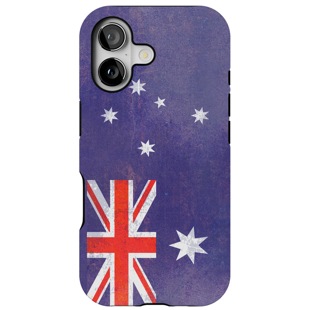 Australia Flag Tough Cases For Apple iPhone (17, 16, 15, 14, 13, 12, 11, X, SE, 8, 7/ Air, Plus, Pro, Max, Mini, XR, XS), Print in USA