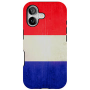Old Flag France Tough Cases For Apple iPhone (17, 16, 15, 14, 13, 12, 11, X, SE, 8, 7/ Air, Plus, Pro, Max, Mini, XR, XS), Print in USA