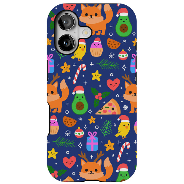 Cute Xmas Tough Cases For Apple iPhone (17, 16, 15, 14, 13, 12, 11, X, SE, 8, 7/ Air, Plus, Pro, Max, Mini, XR, XS), Print in USA