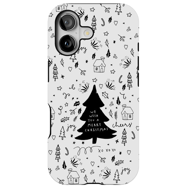 Wish You A Xmas Tough Cases For Apple iPhone (17, 16, 15, 14, 13, 12, 11, X, SE, 8, 7/ Air, Plus, Pro, Max, Mini, XR, XS), Print in USA