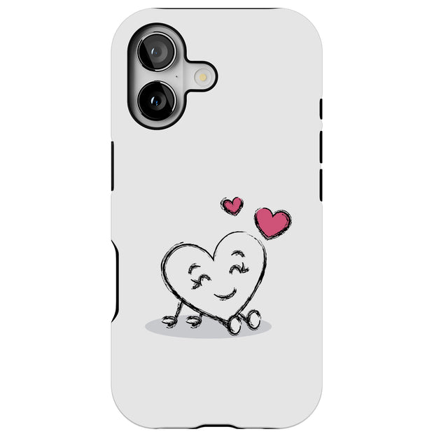 Heart 1 Tough Cases For Apple iPhone (17, 16, 15, 14, 13, 12, 11, X, SE, 8, 7/ Air, Plus, Pro, Max, Mini, XR, XS), Print in USA