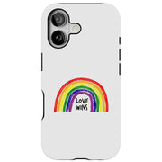 Rainbow Love 1 Tough Cases For Apple iPhone (17, 16, 15, 14, 13, 12, 11, X, SE, 8, 7/ Air, Plus, Pro, Max, Mini, XR, XS), Print in USA