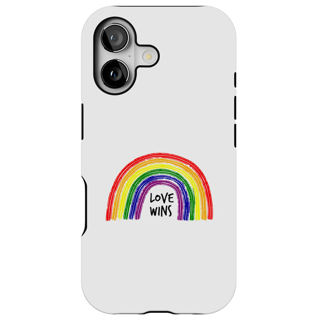 Rainbow Love 1 Tough Cases For Apple iPhone (17, 16, 15, 14, 13, 12, 11, X, SE, 8, 7/ Air, Plus, Pro, Max, Mini, XR, XS), Print in USA