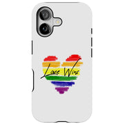 Rainbow Love 2 Tough Cases For Apple iPhone (17, 16, 15, 14, 13, 12, 11, X, SE, 8, 7/ Air, Plus, Pro, Max, Mini, XR, XS), Print in USA