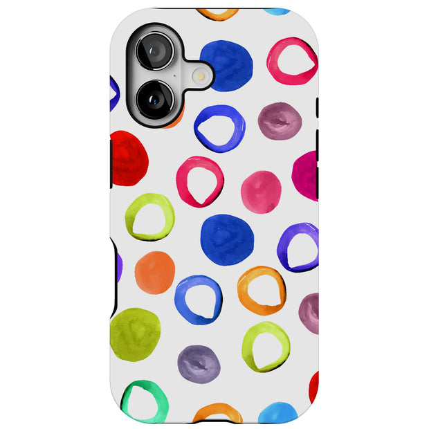 Polka Dot 2 Tough Cases For Apple iPhone (17, 16, 15, 14, 13, 12, 11, X, SE, 8, 7/ Air, Plus, Pro, Max, Mini, XR, XS), Print in USA