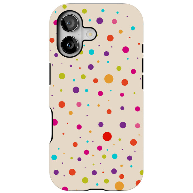 Polka Dot 4 Tough Cases For Apple iPhone (17, 16, 15, 14, 13, 12, 11, X, SE, 8, 7/ Air, Plus, Pro, Max, Mini, XR, XS), Print in USA