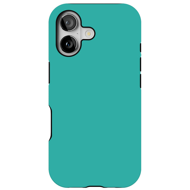 Cyan Green Tough Cases For Apple iPhone (17, 16, 15, 14, 13, 12, 11, X, SE, 8, 7/ Air, Plus, Pro, Max, Mini, XR, XS), Print in USA