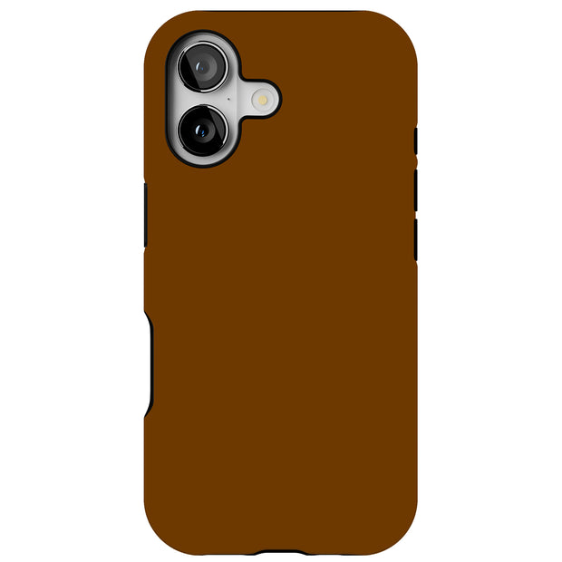 Chocolate Brown Tough Cases For Apple iPhone (17, 16, 15, 14, 13, 12, 11, X, SE, 8, 7/ Air, Plus, Pro, Max, Mini, XR, XS), Print in USA
