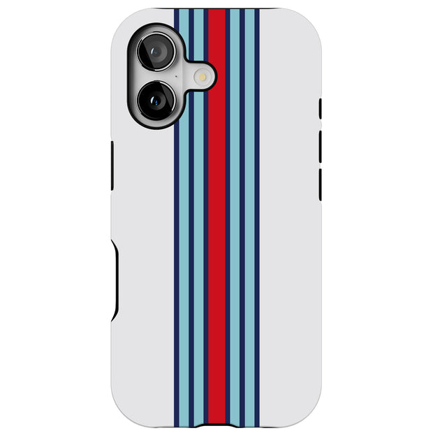 Race Stripe 10 Tough Cases For Apple iPhone (17, 16, 15, 14, 13, 12, 11, X, SE, 8, 7/ Air, Plus, Pro, Max, Mini, XR, XS), Print in USA
