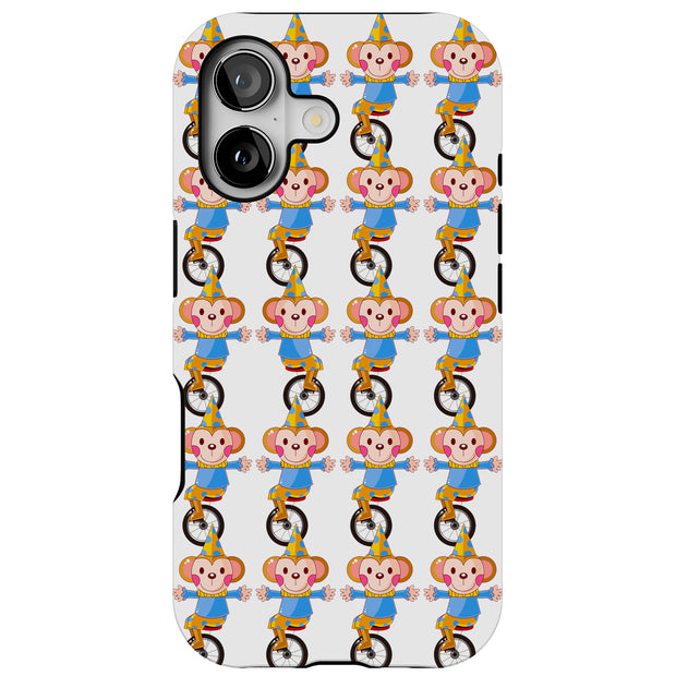 Circus Monkey Tough Cases For Apple iPhone (17, 16, 15, 14, 13, 12, 11, X, SE, 8, 7/ Air, Plus, Pro, Max, Mini, XR, XS), Print in USA