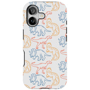 Dinosaur 9 Tough Cases For Apple iPhone (17, 16, 15, 14, 13, 12, 11, X, SE, 8, 7/ Air, Plus, Pro, Max, Mini, XR, XS), Print in USA