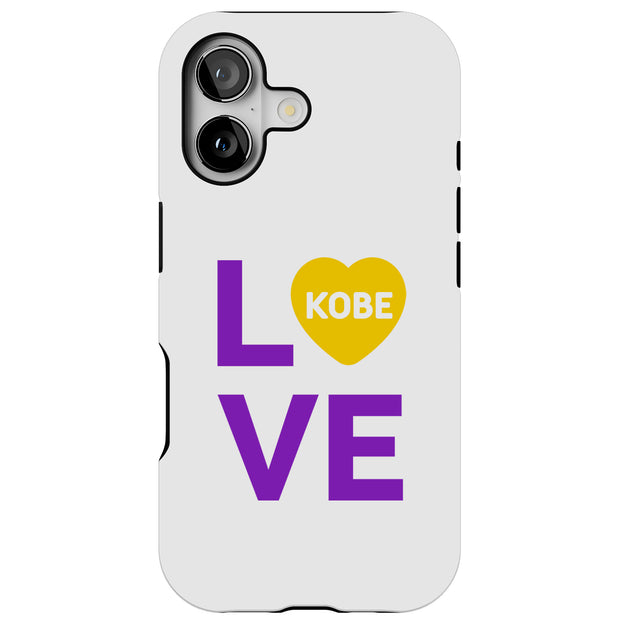 Love Kobe 3 Tough Cases For Apple iPhone (17, 16, 15, 14, 13, 12, 11, X, SE, 8, 7/ Air, Plus, Pro, Max, Mini, XR, XS), Print in USA