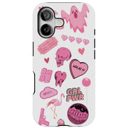 Skull Collage Tough Cases For Apple iPhone (17, 16, 15, 14, 13, 12, 11, X, SE, 8, 7/ Air, Plus, Pro, Max, Mini, XR, XS), Print in USA