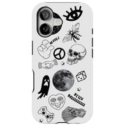 Ghost Collage Tough Cases For Apple iPhone (17, 16, 15, 14, 13, 12, 11, X, SE, 8, 7/ Air, Plus, Pro, Max, Mini, XR, XS), Print in USA