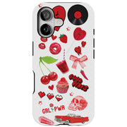 Cherry Collage Tough Cases For Apple iPhone (17, 16, 15, 14, 13, 12, 11, X, SE, 8, 7/ Air, Plus, Pro, Max, Mini, XR, XS), Print in USA