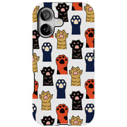 Cat Paw 2 Tough Cases For Apple iPhone (17, 16, 15, 14, 13, 12, 11, X, SE, 8, 7/ Air, Plus, Pro, Max, Mini, XR, XS), Print in USA
