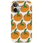 Orange Fruit Tough Cases For Apple iPhone (17, 16, 15, 14, 13, 12, 11, X, SE, 8, 7/ Air, Plus, Pro, Max, Mini, XR, XS), Print in USA
