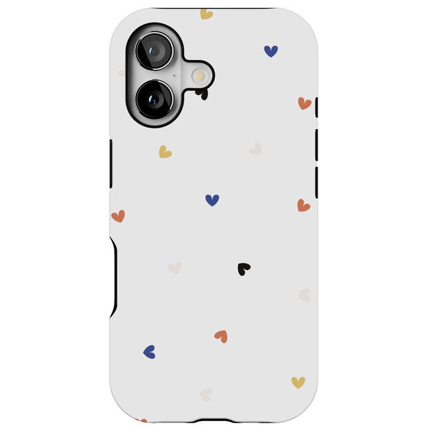 Cute Love Heart Tough Cases For Apple iPhone (17, 16, 15, 14, 13, 12, 11, X, SE, 8, 7/ Air, Plus, Pro, Max, Mini, XR, XS), Print in USA
