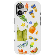 Go Summer Beach Tough Cases For Apple iPhone (17, 16, 15, 14, 13, 12, 11, X, SE, 8, 7/ Air, Plus, Pro, Max, Mini, XR, XS), Print in USA