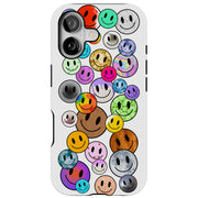 Cute Smile Face Tough Cases For Apple iPhone (17, 16, 15, 14, 13, 12, 11, X, SE, 8, 7/ Air, Plus, Pro, Max, Mini, XR, XS), Print in USA
