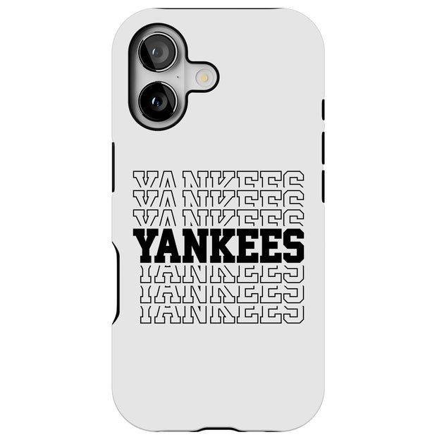 Yankees Tough Cases For Apple iPhone (17, 16, 15, 14, 13, 12, 11, X, SE, 8, 7/ Air, Plus, Pro, Max, Mini, XR, XS), Print in USA