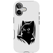 Cute Peek Cat 2 Tough Cases For Apple iPhone (17, 16, 15, 14, 13, 12, 11, X, SE, 8, 7/ Air, Plus, Pro, Max, Mini, XR, XS), Print in USA