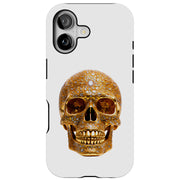 Gold Gems Skull Tough Cases For Apple iPhone (17, 16, 15, 14, 13, 12, 11, X, SE, 8, 7/ Air, Plus, Pro, Max, Mini, XR, XS), Print in USA