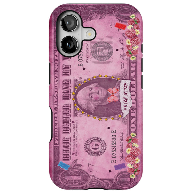 Rich Bitch Tough Cases For Apple iPhone (17, 16, 15, 14, 13, 12, 11, X, SE, 8, 7/ Air, Plus, Pro, Max, Mini, XR, XS), Print in USA