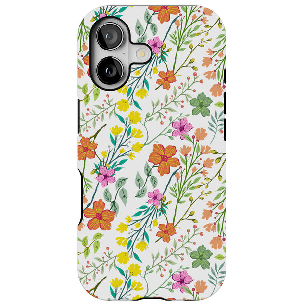 Flower 20 Tough Cases For Apple iPhone (17, 16, 15, 14, 13, 12, 11, X, SE, 8, 7/ Air, Plus, Pro, Max, Mini, XR, XS), Print in USA
