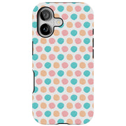 Polka Dot 12 Tough Cases For Apple iPhone (17, 16, 15, 14, 13, 12, 11, X, SE, 8, 7/ Air, Plus, Pro, Max, Mini, XR, XS), Print in USA
