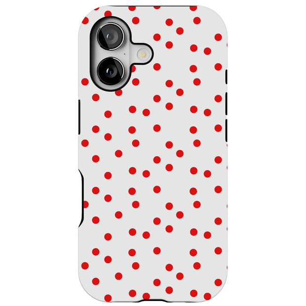 Polka Dot 13 Tough Cases For Apple iPhone (17, 16, 15, 14, 13, 12, 11, X, SE, 8, 7/ Air, Plus, Pro, Max, Mini, XR, XS), Print in USA