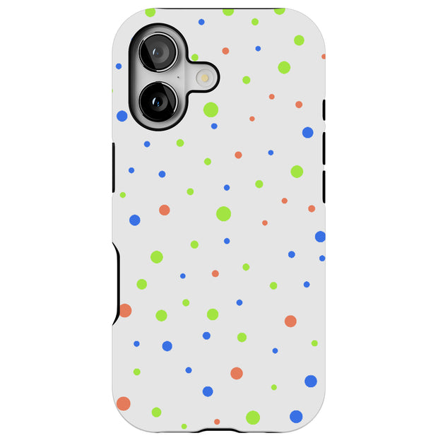 Polka Dot 14 Tough Cases For Apple iPhone (17, 16, 15, 14, 13, 12, 11, X, SE, 8, 7/ Air, Plus, Pro, Max, Mini, XR, XS), Print in USA