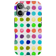 Polka Dot 15 Tough Cases For Apple iPhone (17, 16, 15, 14, 13, 12, 11, X, SE, 8, 7/ Air, Plus, Pro, Max, Mini, XR, XS), Print in USA