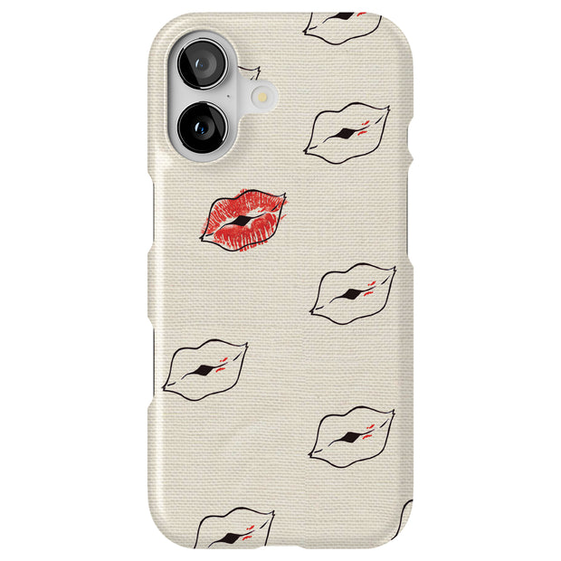 Love & Kisses Tough Cases For Apple iPhone (17, 16, 15, 14, 13, 12, 11, X, SE, 8, 7/ Air, Plus, Pro, Max, Mini, XR, XS), Print in USA