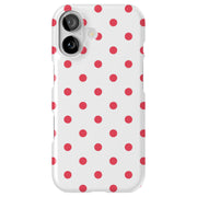 Dots White Tough Cases For Apple iPhone (17, 16, 15, 14, 13, 12, 11, X, SE, 8, 7/ Air, Plus, Pro, Max, Mini, XR, XS), Print in USA