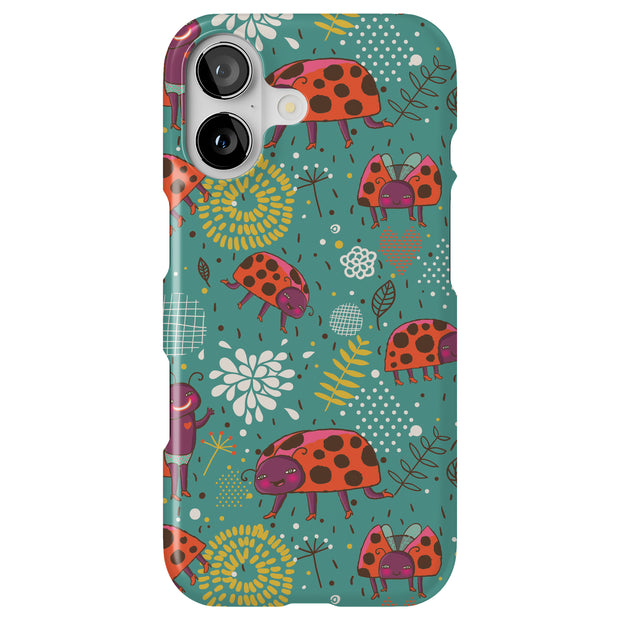 Ladybugs 1 Tough Cases For Apple iPhone (17, 16, 15, 14, 13, 12, 11, X, SE, 8, 7/ Air, Plus, Pro, Max, Mini, XR, XS), Print in USA