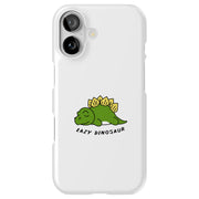 Lazy Dinosaur Tough Cases For Apple iPhone (17, 16, 15, 14, 13, 12, 11, X, SE, 8, 7/ Air, Plus, Pro, Max, Mini, XR, XS), Print in USA