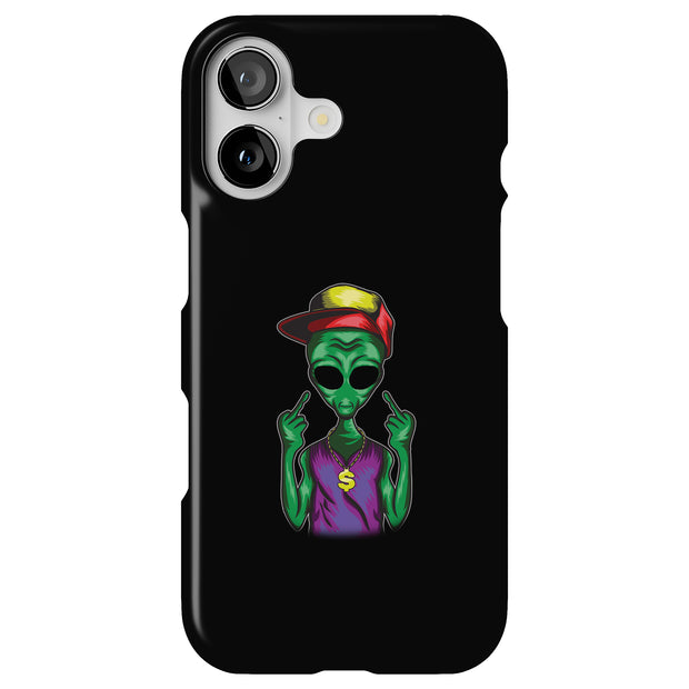 Finger Alien Tough Cases For Apple iPhone (17, 16, 15, 14, 13, 12, 11, X, SE, 8, 7/ Air, Plus, Pro, Max, Mini, XR, XS), Print in USA