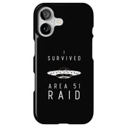 Survived Area51 Tough Cases For Apple iPhone (17, 16, 15, 14, 13, 12, 11, X, SE, 8, 7/ Air, Plus, Pro, Max, Mini, XR, XS), Print in USA