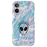 Believe Alien Tough Cases For Apple iPhone (17, 16, 15, 14, 13, 12, 11, X, SE, 8, 7/ Air, Plus, Pro, Max, Mini, XR, XS), Print in USA