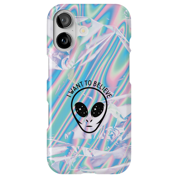 Believe Alien Tough Cases For Apple iPhone (17, 16, 15, 14, 13, 12, 11, X, SE, 8, 7/ Air, Plus, Pro, Max, Mini, XR, XS), Print in USA