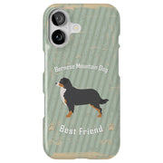 Bernese Dog Tough Cases For Apple iPhone (17, 16, 15, 14, 13, 12, 11, X, SE, 8, 7/ Air, Plus, Pro, Max, Mini, XR, XS), Print in USA
