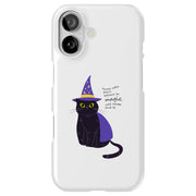 Witch Cat Tough Cases For Apple iPhone (17, 16, 15, 14, 13, 12, 11, X, SE, 8, 7/ Air, Plus, Pro, Max, Mini, XR, XS), Print in USA