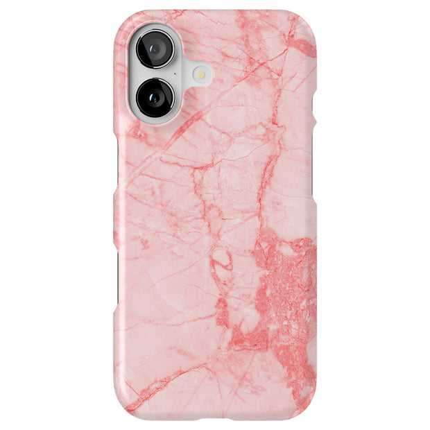 Pink Red Marble Tough Cases For Apple iPhone (17, 16, 15, 14, 13, 12, 11, X, SE, 8, 7/ Air, Plus, Pro, Max, Mini, XR, XS), Print in USA