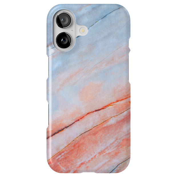 Blue Red Marble Tough Cases For Apple iPhone (17, 16, 15, 14, 13, 12, 11, X, SE, 8, 7/ Air, Plus, Pro, Max, Mini, XR, XS), Print in USA