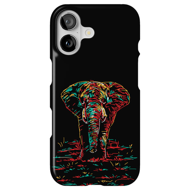 Elephant Color Tough Cases For Apple iPhone (17, 16, 15, 14, 13, 12, 11, X, SE, 8, 7/ Air, Plus, Pro, Max, Mini, XR, XS), Print in USA