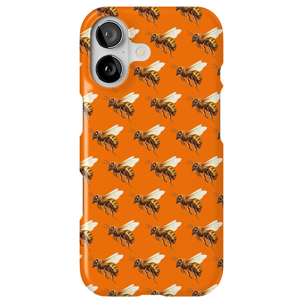 Bee Pattern Tough Cases For Apple iPhone (17, 16, 15, 14, 13, 12, 11, X, SE, 8, 7/ Air, Plus, Pro, Max, Mini, XR, XS), Print in USA